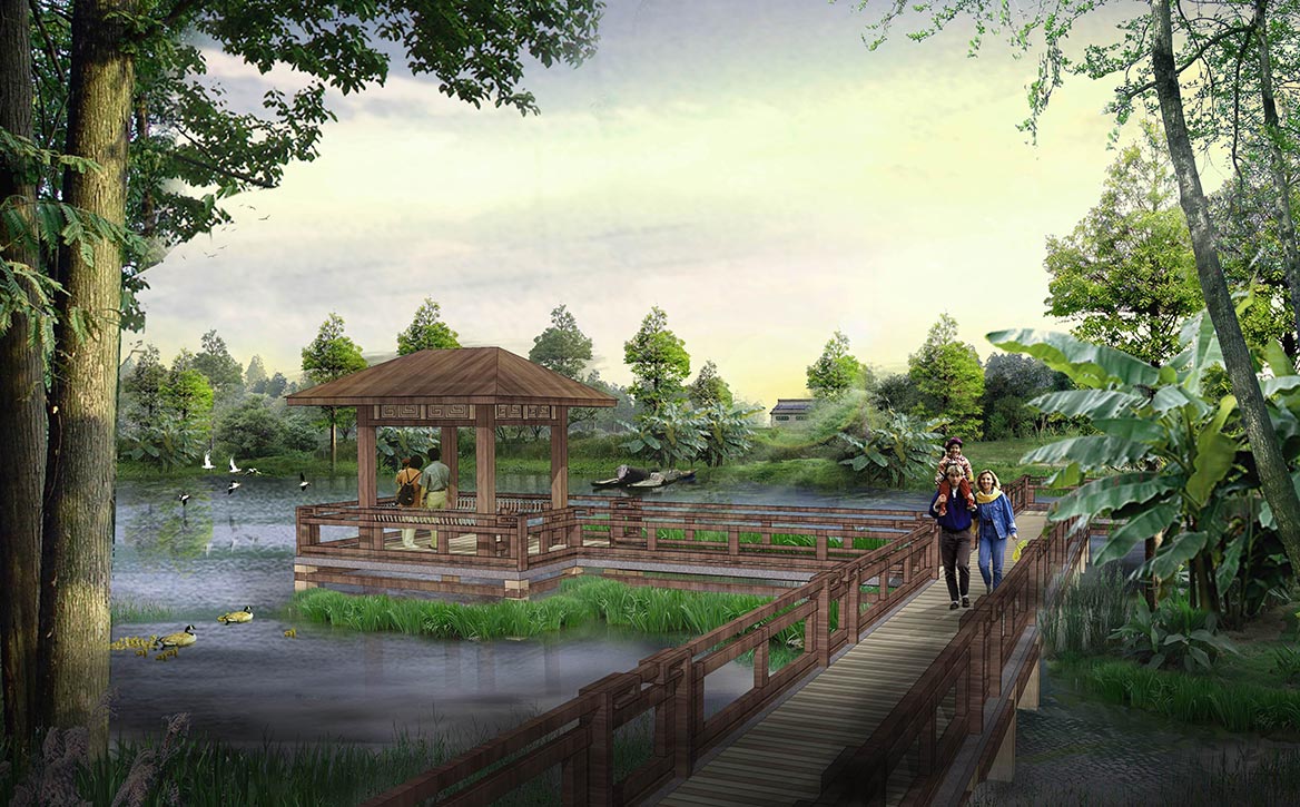 洪梅镇梅沙村湿地公园整体规划设计图4