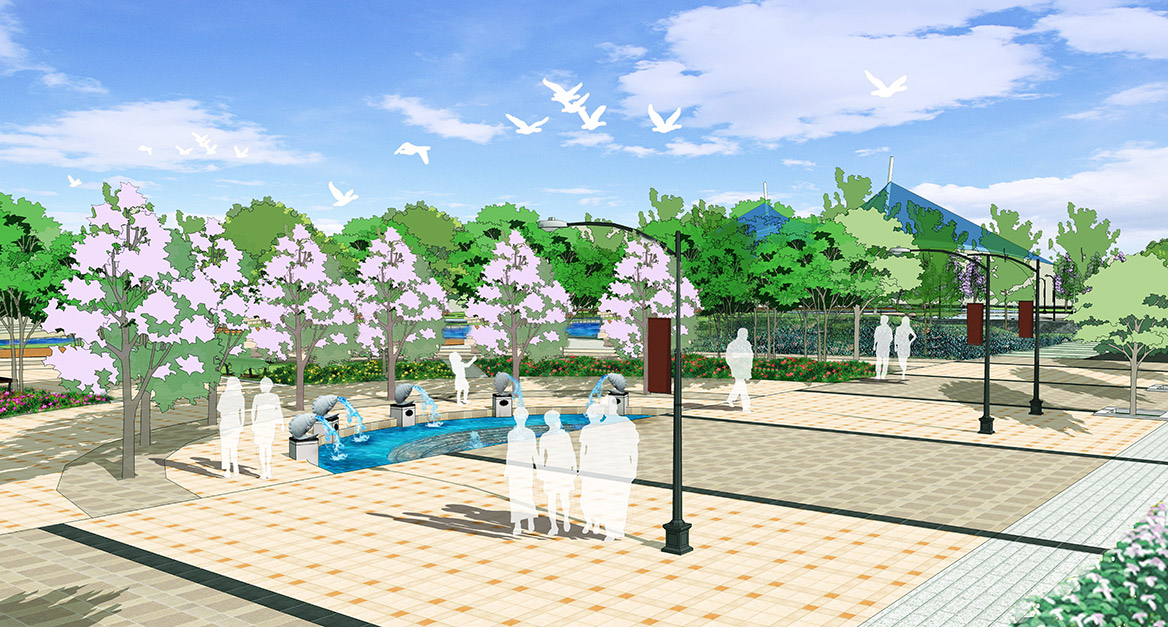 德庆县市政中心广场景观方案设计广场2