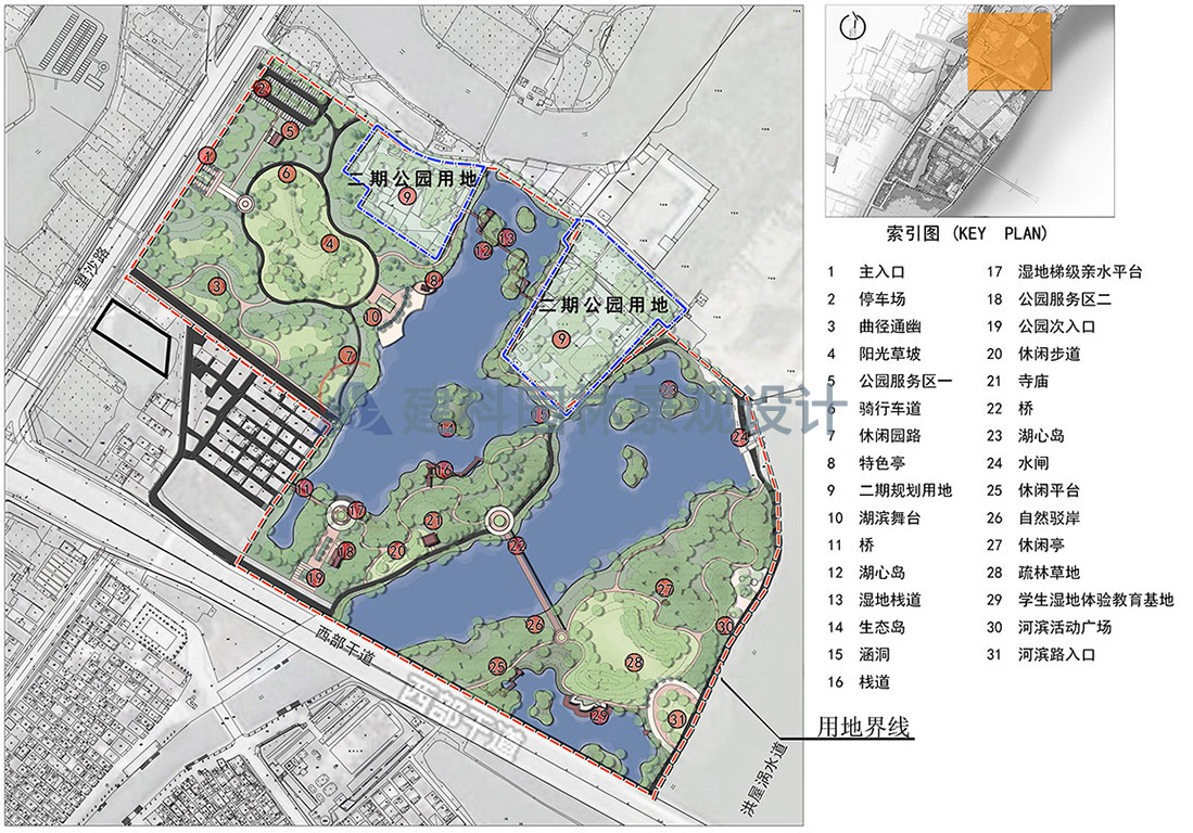 梅沙村湿地公园规划设计总平面图