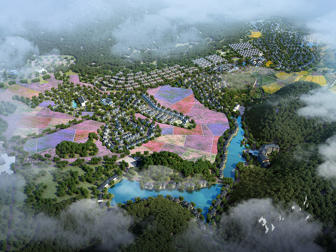 英德龙润湖康养园规划设计鸟瞰图2