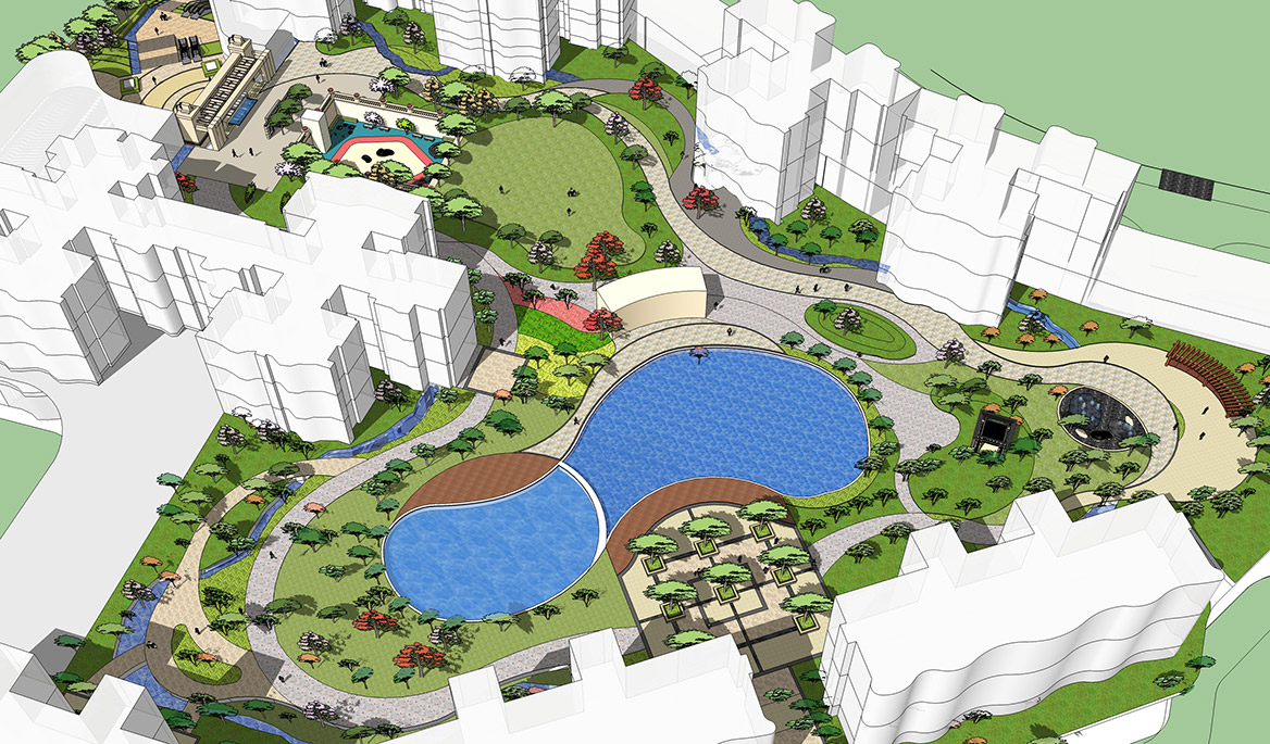 广州荔湖高尔夫苑景观概念方案设计2